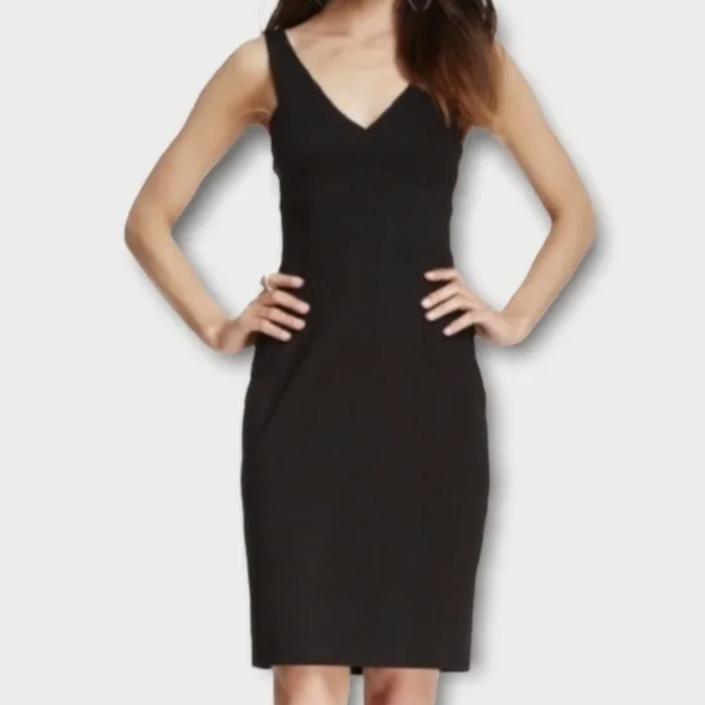 Trina Turk Black Tropical Ponte Hudson Dress